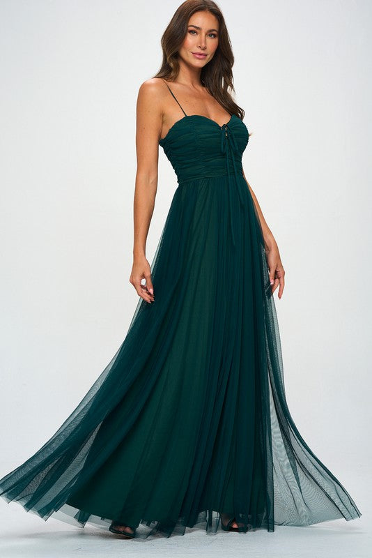 Stunning Lace Up Maxi Dress