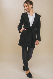 JQ Fleece Belted Hoodie Coat