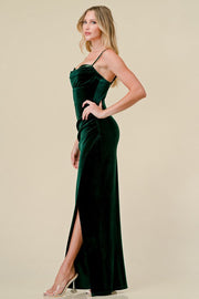 Velvet Sequin Maxi Dress