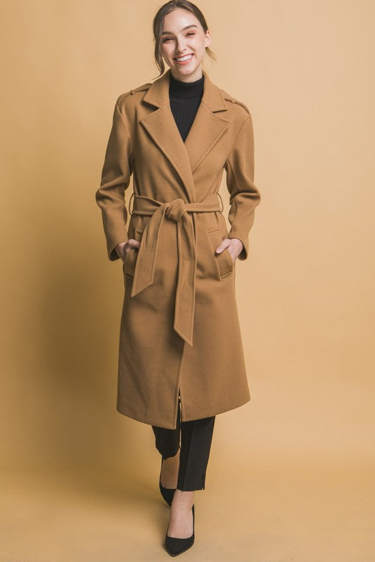 Tie-Front Trench Coat