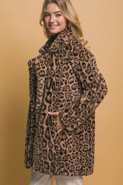 Animal Print Fur Coat