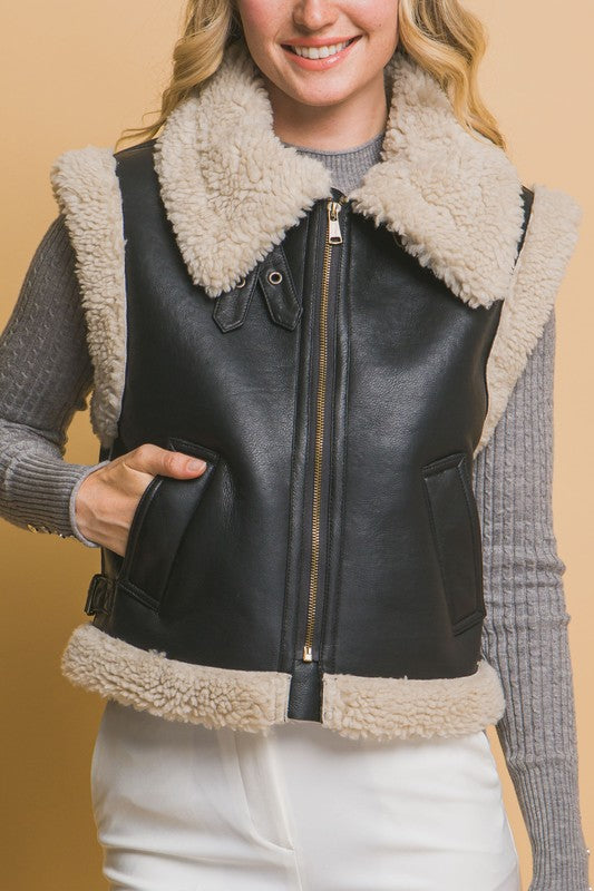 Faux Leather Vest