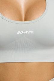 Focused - Halter Sports Bra In Grey