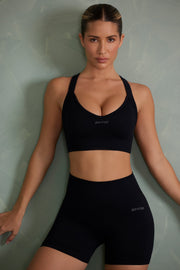 Purpose - Super Sculpt Cross Back Sports Bra in Onyx Black