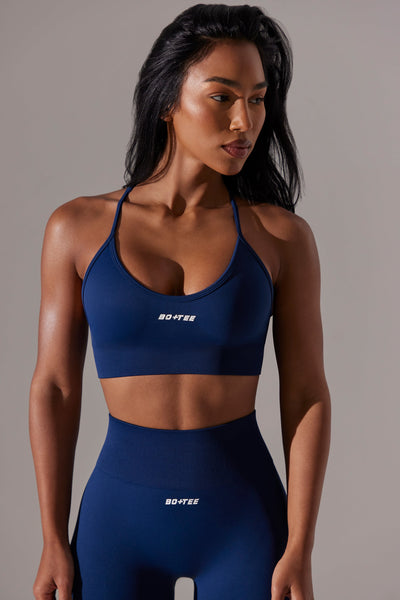 Constant - Scoop Neck Multi Strap Sports Bra in Navy