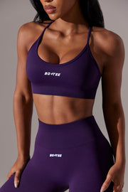 Constant - Scoop Neck Multi Strap Sports Bra in Purple