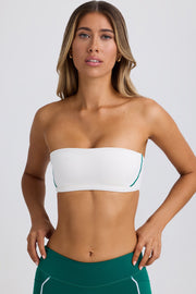 Soft Active Bandeau Sports Bra in White