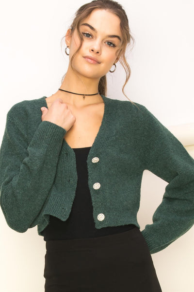 Sweater With Sparkly Buttons