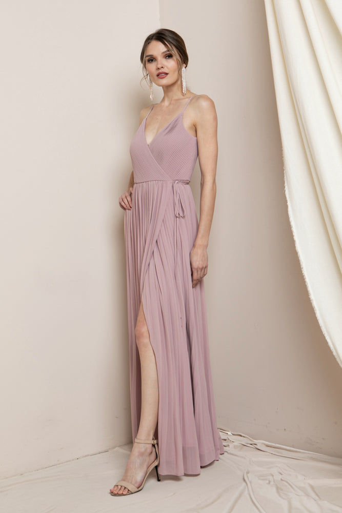 Wrap Side Tie Maxi Dress